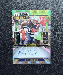 2024 Panini Contenders KYLE DUGGER Green Laser Veteran Ticket Auto SP! *Patriots - Picture 1 of 2