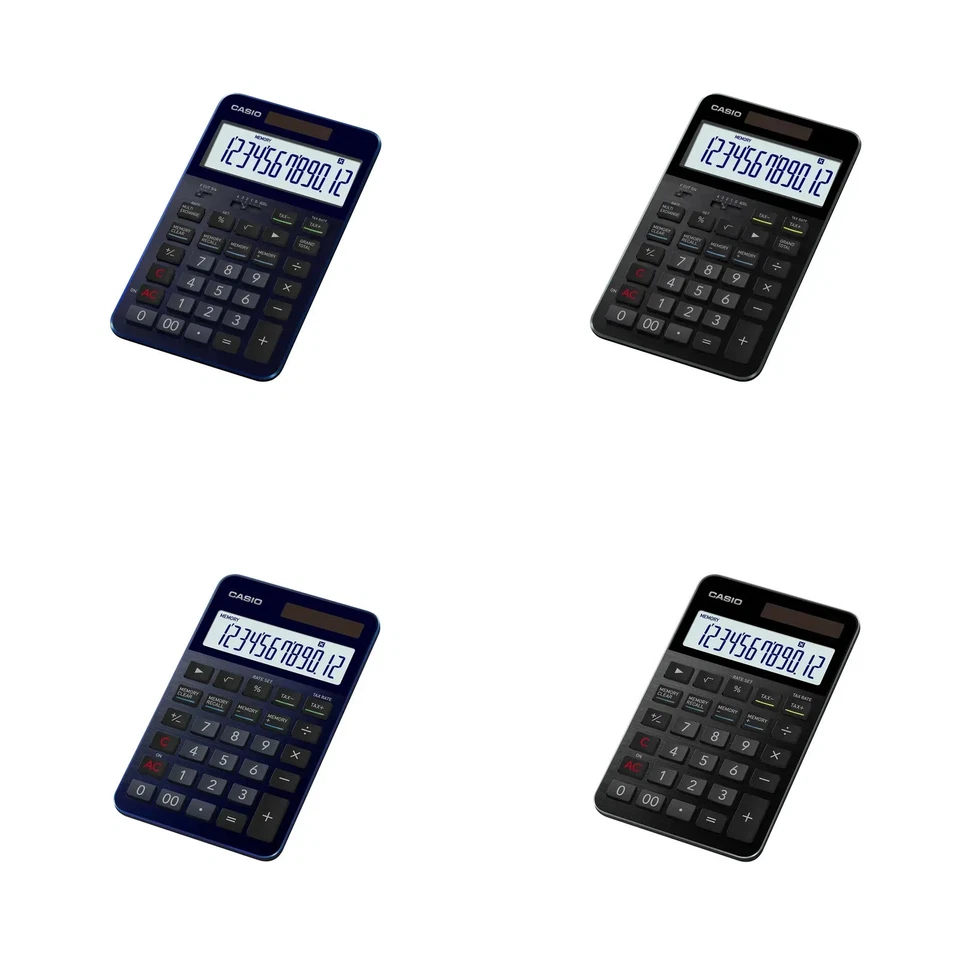 Casio Premium Calculator 12-Digit S100X/S100NB Navy Blue/Black Fr Japan - Image 1 of 1