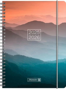 BRUNNEN Schülerkalender (2025/2026) Misty Sunset , 2 Seiten = 1 Woche, A5,... - Bild 1 von 4