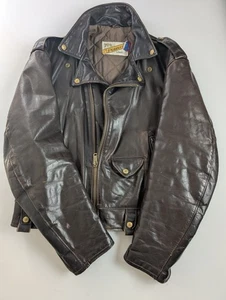 Schott Perfecto 109P Steerhide Jacket 42  Rare Vintage Bull Label USA Made - Picture 1 of 17