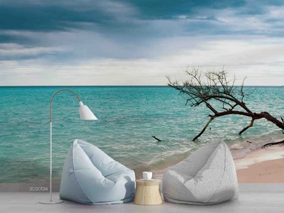 Pegatina de pared murales de paisaje marino cielo 3D Foto 1 de 4