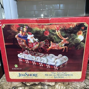 Jim Shore 4017630 “Magic Takes Flight” Musical Masterpiece Sleigh New See Pic - Picture 1 of 13