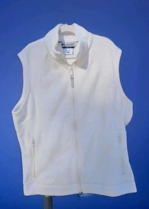 Columbia Sapphire Sky Full Zip Fleece Weste Damen weiß Größe Medium  - Bild 1 von 8