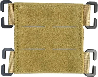 JFFCESTORE Molle Patch Display Holder,Hook and Loop Tactical Morale Khaki 3"