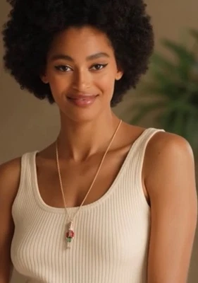 Betsey Johnson Vacaciones Navidad Cascanueces Colgante Largo Collar Tono Dorado NUEVO Foto 1 de 4