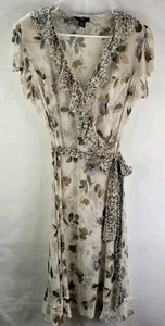 JBS Damen Maxikleid Größe 14 Rüschen vorne Gürtel transparent Freizeit Strand Urlaub - Bild 1 von 12