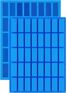 2 Pack 40 Cavity Narrow Rectangle Silicone Caramel Candy Molds Chocolate Bar ... - Picture 1 of 7