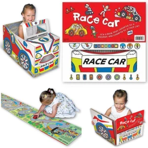 Miles Kelly Race Car 3 in 1 Activity Book Playmat Playset New Children Xmas Toy - Imagen 1 de 4