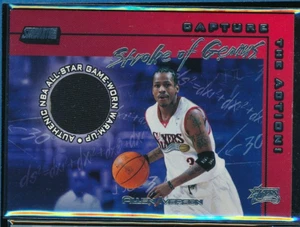 2001-2002 Topps Stadium Club Stroke of Genius Allen Iverson #SG-AI HOF Game Worn - Picture 1 of 2