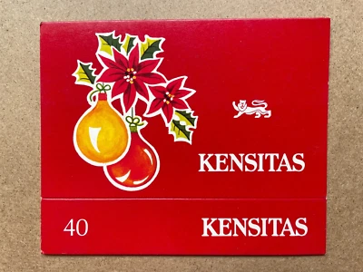 FLAT EMPTY UNUSED VINTAGE 40 CIGARETTE CARTON KENSITAS - Image 1 of 2