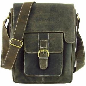 Lozano Schultertasche aus Büffelleder in Sattelleder Optik geöltes Leder - Picture 1 of 6