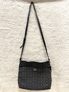 Vintage Coach Signature Canvas Outline Aktentasche Kuriertasche Umhängetasche F58285 - Bild 1 von 24