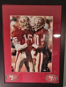 Joe Montana & Jerry Rice HOF 49ers Signed Framed 16x20 Photo Beckett L06325 - Picture 1 of 3