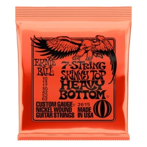 Ernie Ball 2615 Slinky Nickel Wound 7 corde corde per chitarra - .010-.062 - Foto 1 di 1