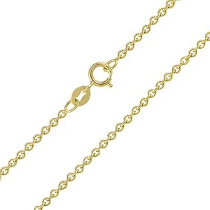 14K Solid Yellow Gold Rolo Necklace Chain 1.3mm 16-24" - Cable Link Women Men - Picture 1 of 3