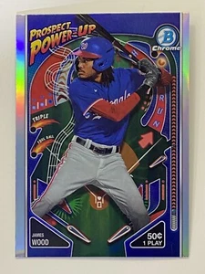 2024 Bowman Chrome Power Up Refractor #PP-14 James Wood Washington Nationals - Picture 1 of 3