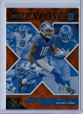 2022 Panini XR Football Jameson Williams Rookie Expose #RXP-7 Orange RC 43/49 - Image 1 of 2