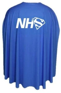 Unisex 35" Royal Blue Save the NHS Hospital Superhero Cape - Picture 1 of 1