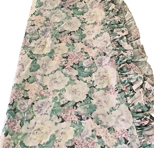 RARE Vintage 1988 Eileen West Delphinium ruffled TWIN duvet 67"x87" cottage - Bild 1 von 8