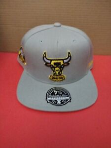 Mitchell & Ness Hat Chicago Bulls 1998 NBA Finals Gray Fitted Size Cap Sz 7 3/8