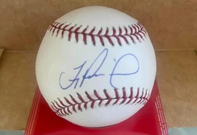 TROY PERCIVAL TIGRES ÁNGELES/TIGRES FIRMADO AUTO M.L. BÉISBOL BECKETT AUTÉNTICO Foto 1 de 2