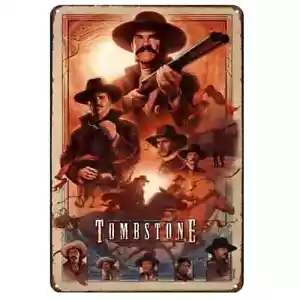 12" X 8" Vintage Tombstone Movie Poster Metal Sign - Wall Hanging Sign - Picture 1 of 2
