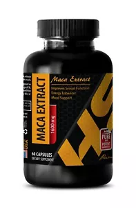 male potency - Pure MACA ROOT EXTRACT 1600mg - erectile enhancement - 60 Capsule - Picture 1 of 12