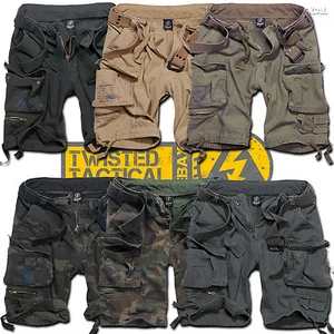 Brandit Savage Mens Deluxe Military Army Combat Cargo Cotton Shorts, Casual Camo - Picture 1 of 8