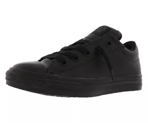 Converse Chuck Taylor All Star Street Ox Leather Unisex/Child Shoes Black/Black - Picture 1 of 8