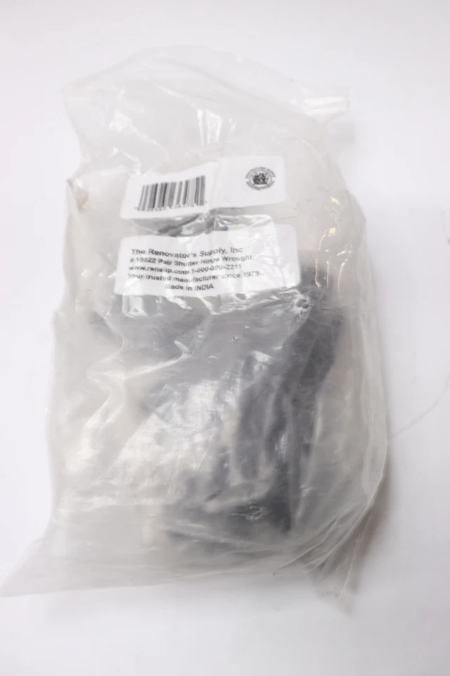 (1-Pair) The Renovators Supply Shutter Hinge Wrought Iron Black 6" H x 6-1/2" W - Image 1 of 1