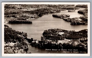 Tarjeta postal Power House Higley Falls Dam RPPC Colton NY 1950 H1 - Imagen 1 de 2