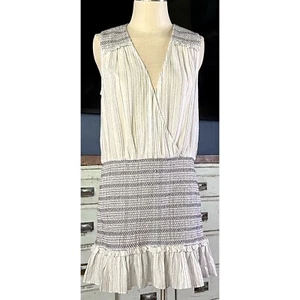 NWT New $295 Veronica Beard Cox Embroidered Smocked Dress L - Picture 1 of 13