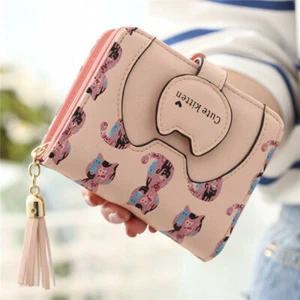 Cute Women's Short Wallet Pocket Credit Card Holder Coin Purse Handbag Xmas Gift - Picture 1 of 5