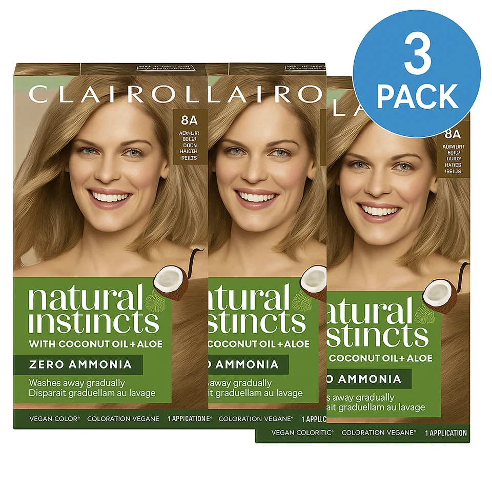 2 Clairol Natural Instincts Hair Color 8a Medium Cool Blonde