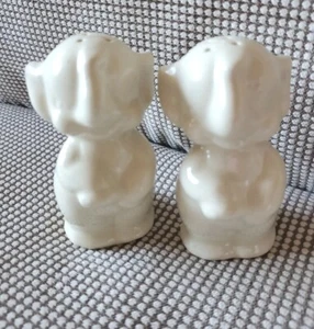 VINTAGE 1930s Pottery Elephant Salt & Pepper Shakers Set 3" Made In USA - Picture 1 of 4