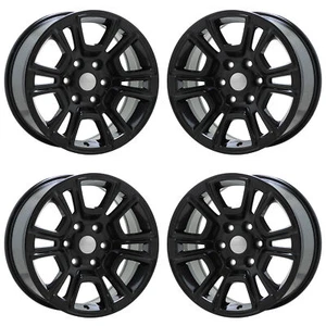 18" Jeep Grand Wagoneer Gloss Black wheels rims Factory OEM set 9295 EXCHANGE - Picture 1 of 8