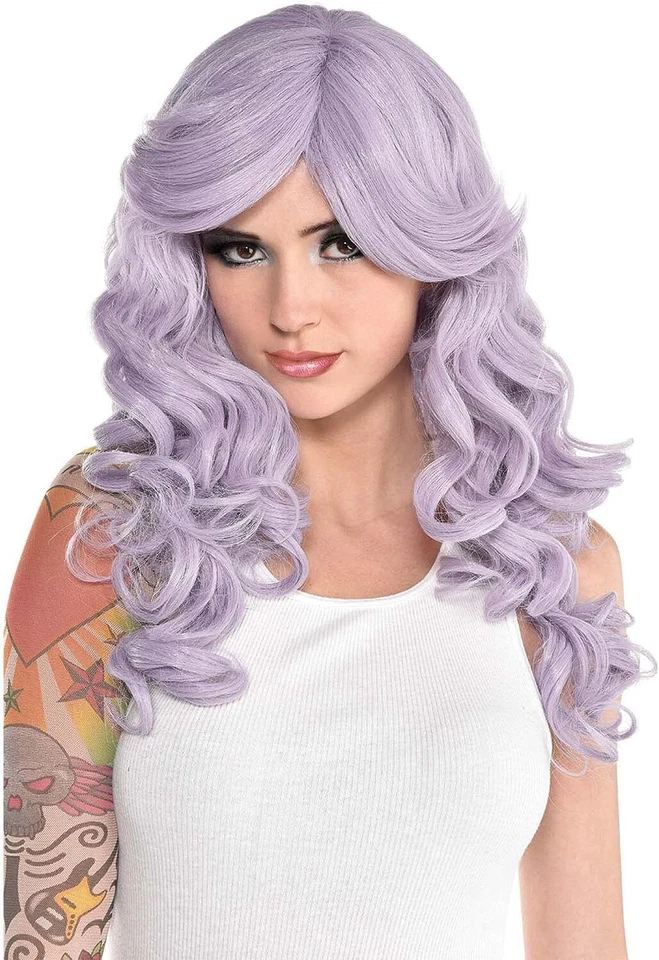 Peluca de lavanda polvorienta Traje de disfraz de Halloween para adultos Accesorio Foto 1 de 1