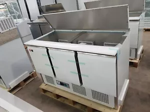 Saladette Counter Pizza Prep Fridge Topping Chiller Stainless Steel - Picture 1 of 3