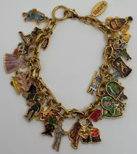 Der Zauberer von Oz ultimatives goldfarbenes Bettelarmband Strass Bradford Exchange - Bild 1 von 15