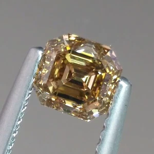 1.00cts Asscher cut Fancy Champagne Untreated Natural Earth Mined Loose Diamonds - Picture 1 of 11