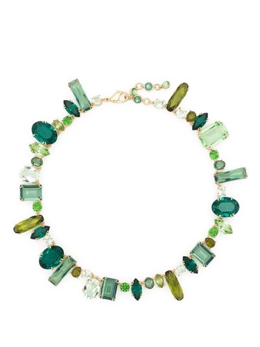 New in Gift Box SWAROVSKI 5657388 G Green Crystals Gema Statement Necklace