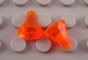 LEGO Lot of 2 Translucent Orange Minifig Jewels Gems - Picture 1 of 1