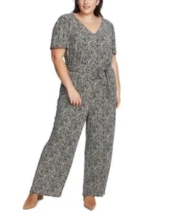 MSRP $139 1.state Plus Size Printed Belted Jumpsuit Green Size 2X - Picture 1 of 1