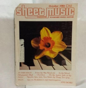 Vtg Sheet Music Magazine October 1981 Big Band Era Novelty Standard Piano Guitar - Picture 1 of 8