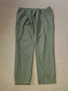 Womens Pants-MANILA GRACE-ITALY-green cotton wrap front lagenlook artsy-44 (14) - Picture 1 of 4