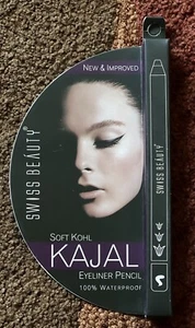 Swiss beauty Waterproof Kohl Kajal Liner, Black, Smudge Proof, Long Lasting - Picture 1 of 2