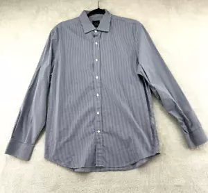 Kent and Curwen Mens Shirt SZ Large Blue Plaid Button Down Long Sleeve - Picture 1 of 8