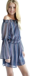 Smukke Girls Floral Bodysuit, Navy, 10 - Picture 1 of 1