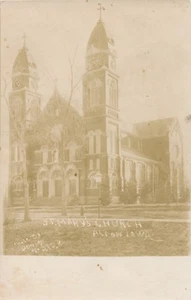 ALTON IA �� St. Mary's Church Echtfoto Postkarte rppc - 1911 - Bild 1 von 2