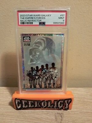 2023 TOPPS CHROME STAR WARS GALAXY #57 THE EMPIRE'S FORCES MOJO /50 PSA 9 - Image 1 of 2